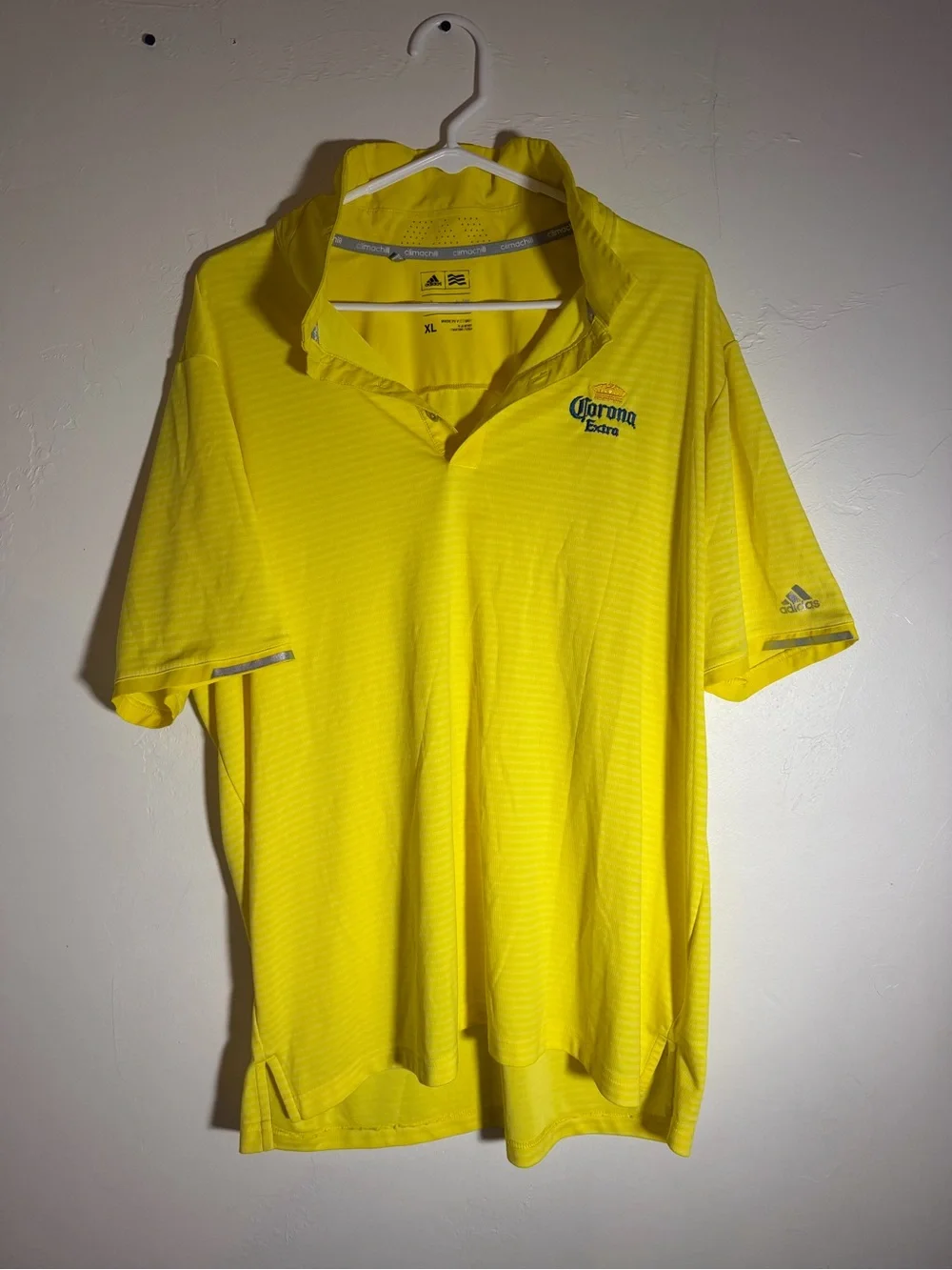 adidas Men's Yellow Corona Extra Performance Polo
